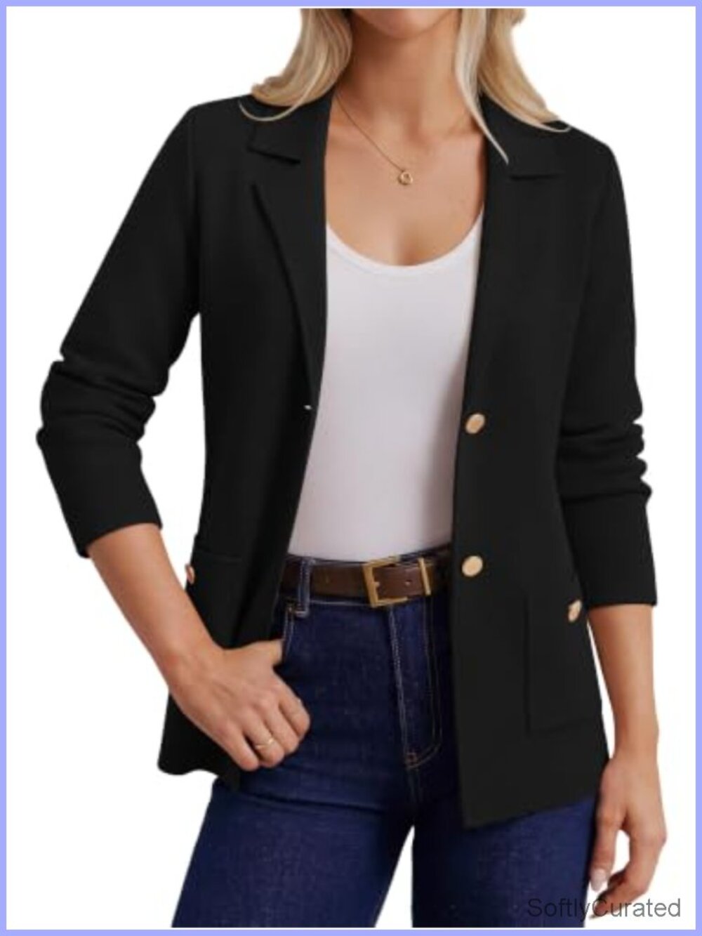 Sweater Blazer Business Casual Long Sleeve Cardigan